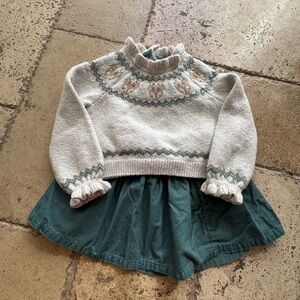 Tommy Bahama Kids Girls 24m Christmas Skirt And Sweater  NWOT